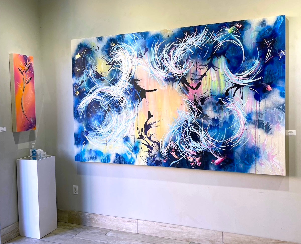 big beautiful abstract art by gallery artist Michael Carini of Carini Arts in Socal