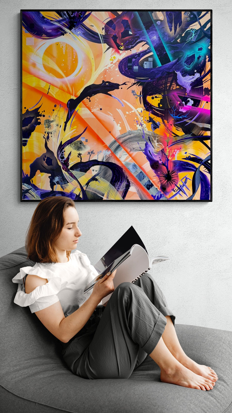 Stunning contemporary art by abstract artist and Acrylic Alchemist Michael Carini in Carlsbad, Rancho Santa Fe, Del Mar, and Carmel Valley