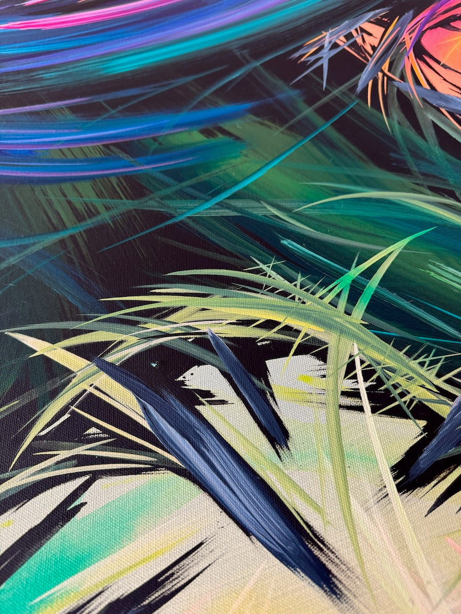 Michael Carini's stunningly beautiful abstract paintings in Newport Beach