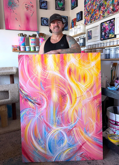 Unique and expressive abstract art by Michael Carini of Carini Arts in La Jolla.