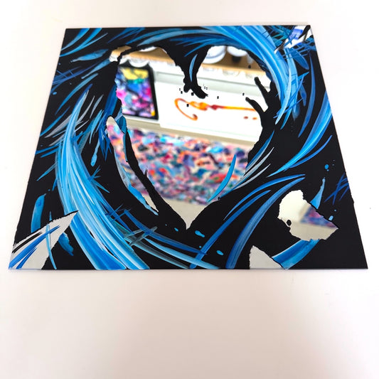 Unique heart art and mirror paintings by San Diego contemporary abstract artist Michael Carini of Carini Arts. Small and affordable art for your walls and your soul in La Jolla.