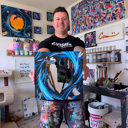Unique heart art and mirror paintings by San Diego contemporary abstract artist Michael Carini of Carini Arts. Small and affordable art for your walls and your soul in Carlsbad.