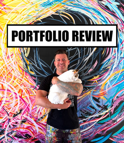 Michael Carini holding his cat Braska - Portfolio Review service
