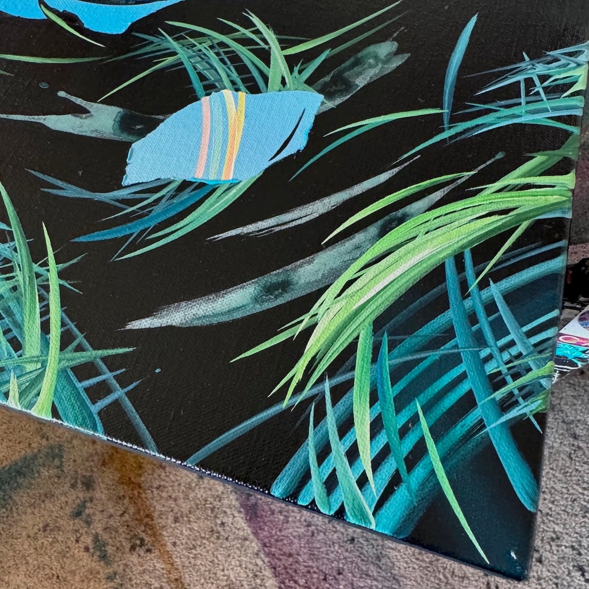 Beautiful sunset art and abstract acrylic paintings by contemporary artist Michael Carini and Carini Arts in Del Mar