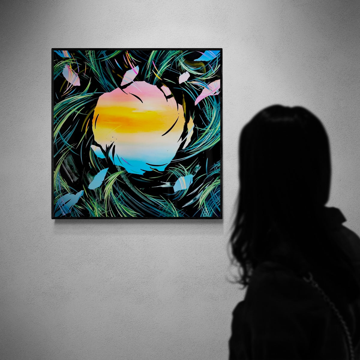 Beautiful sunset art and abstract acrylic paintings by contemporary artist Michael Carini and Carini Arts in Laguna Beach, CA