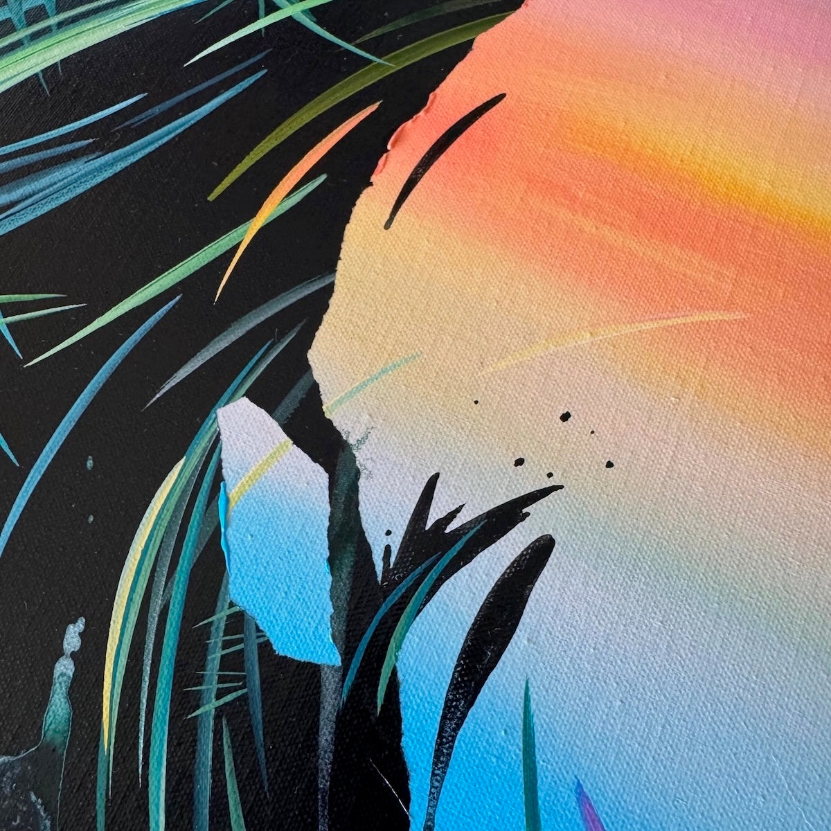 Beautiful sunset art and abstract acrylic paintings by contemporary artist Michael Carini and Carini Arts in Coronado