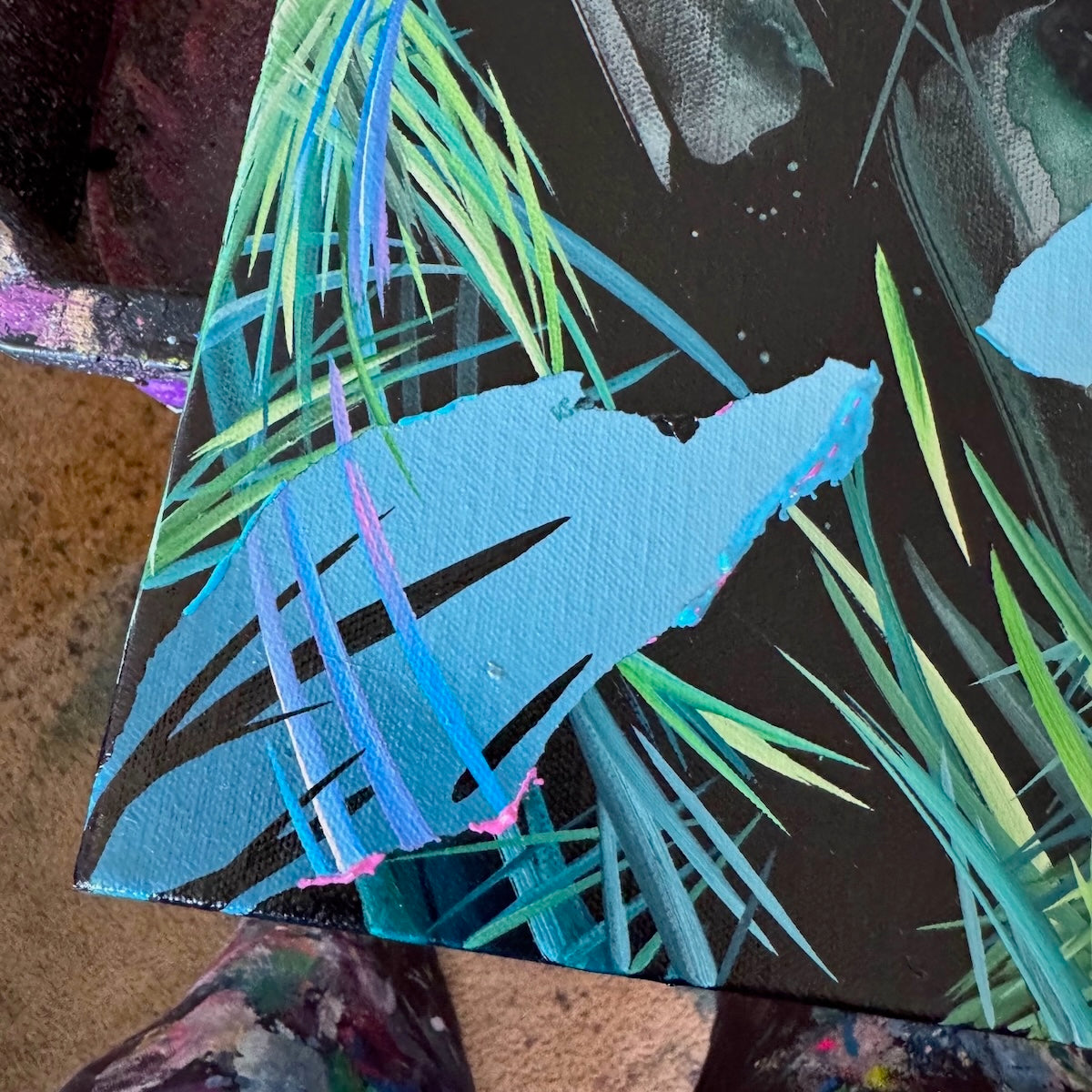 Beautiful sunset art and abstract acrylic paintings by contemporary artist Michael Carini and Carini Arts in Santa Fe