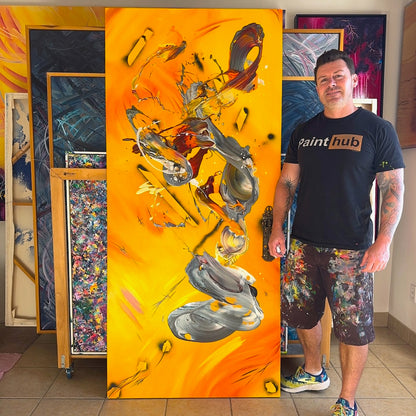 Michael Carini contemporary abstract art and acrylic painting in La Jolla. Art for interiors. Interior design and decor.
