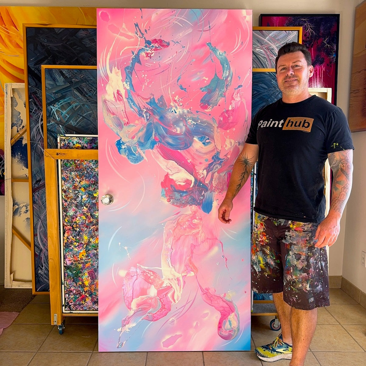 Michael Carini contemporary abstract art and acrylic painting in La Jolla. Design and decor. Art for interior designers and businesses.