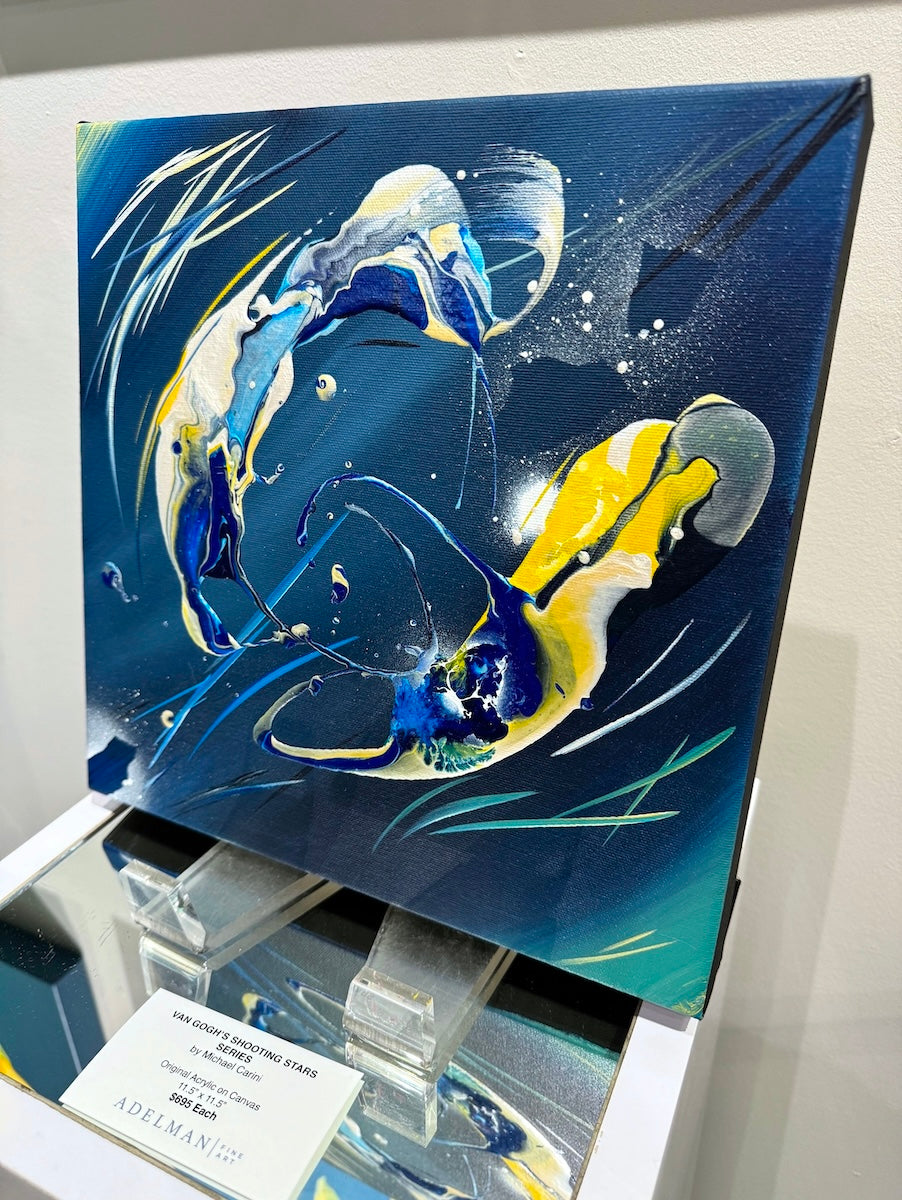Michael Carini contemporary abstract paintings. Van Gogh inspired artwork art gallery show at Adelman Fine Art in San Diego, CA.