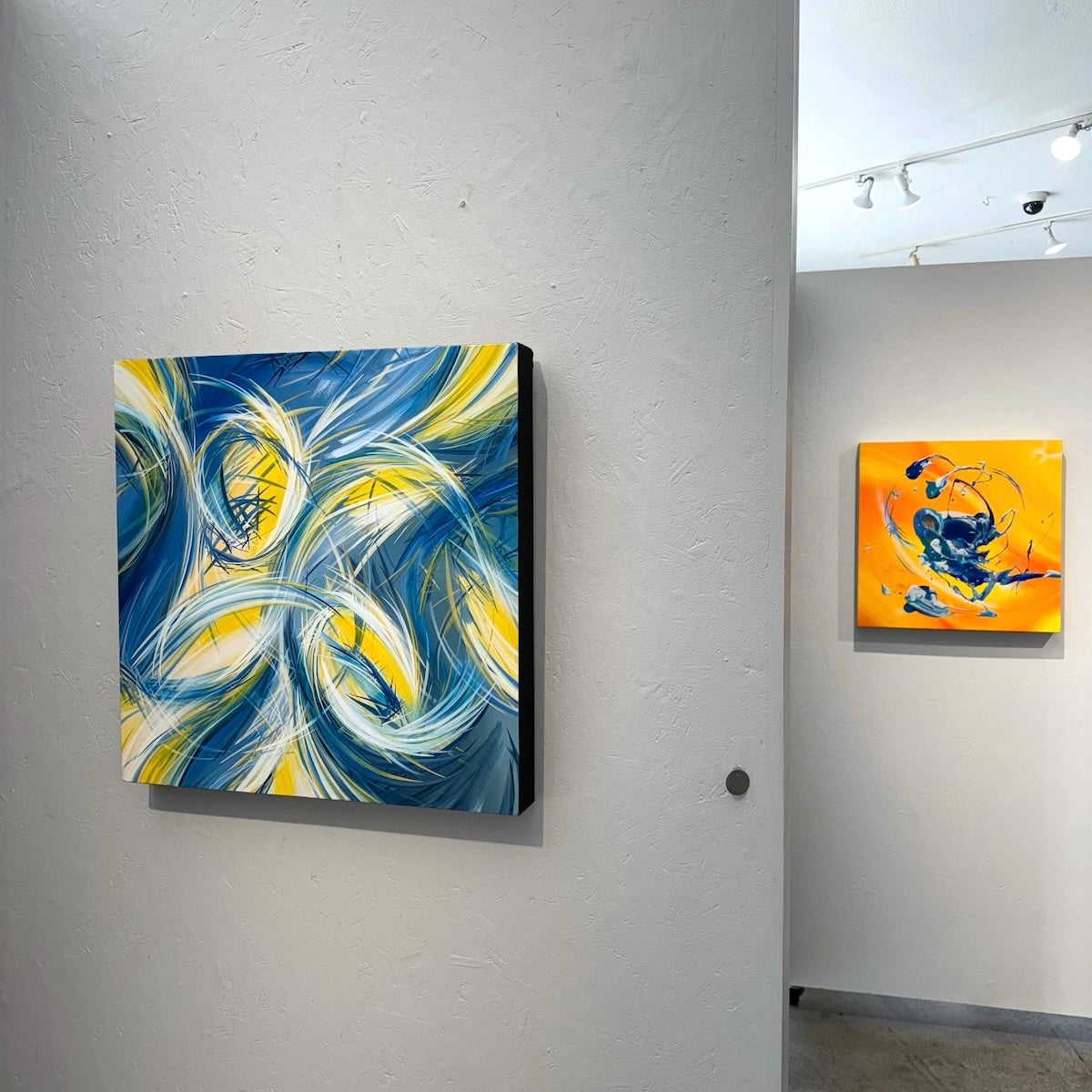 Michael Carini's beautiful and emotion filled abstract paintings on exhibit at local contemporary fine art gallery in San Diego, CA.