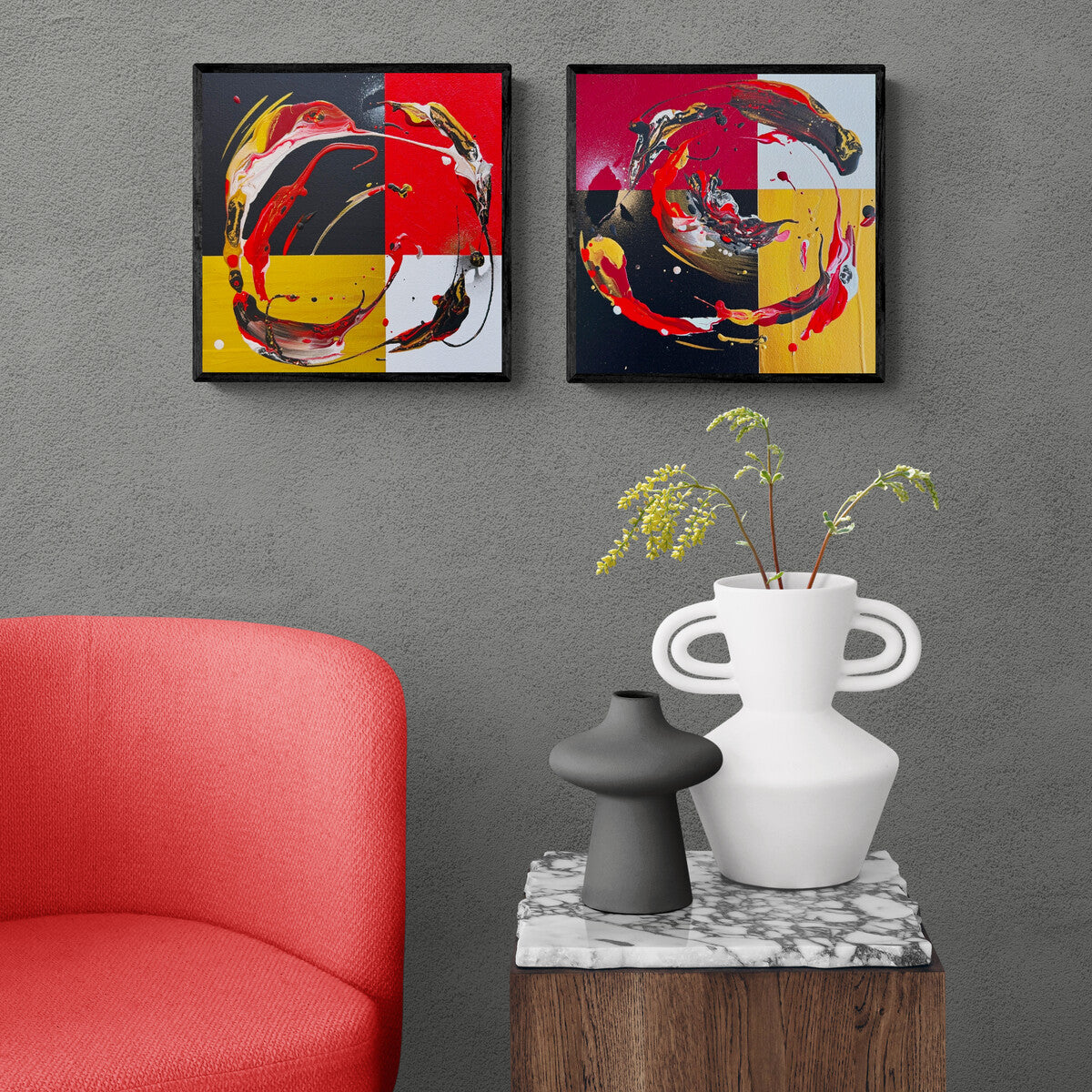 Michael Carini contemporary abstract paintings and interior decor for your walls in Carmel Valley