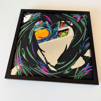 Michael Carini mirror paintings and heart art interior design and decor in La Jolla