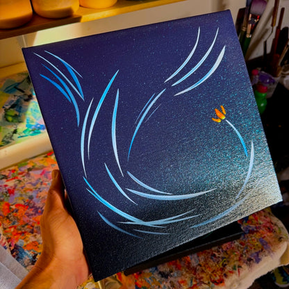 Michael Carini phoenix flower paintings. Contemporary abstract art and acrylic painting in Palm Springs