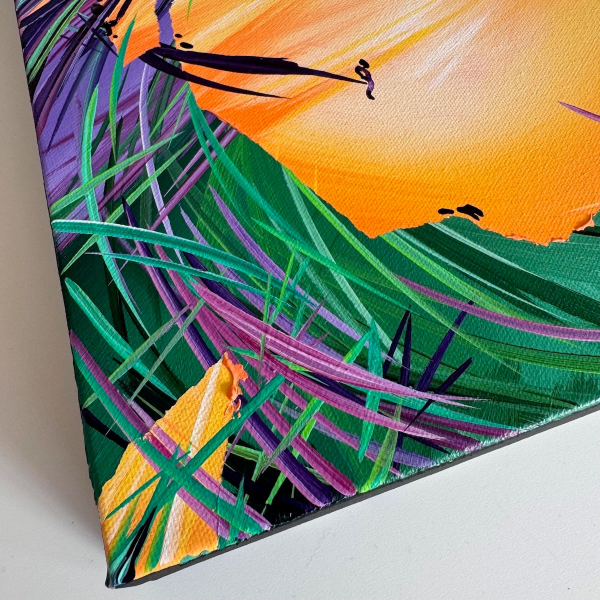 Colorful abstract acrylic paintings by renowned contemporary artist Michael Carini in Miami