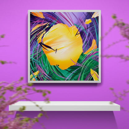 Colorful abstract acrylic paintings by renowned contemporary artist Michael Carini in Beverly Hills
