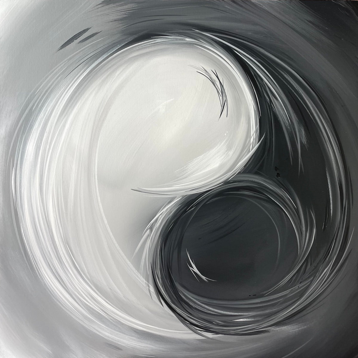 black and white abstract art by contemporary artist Michael Carini
