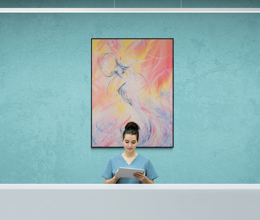 contemporary abstract art for hospitals by contemporary gallery artist Michael Carini of Carini Arts