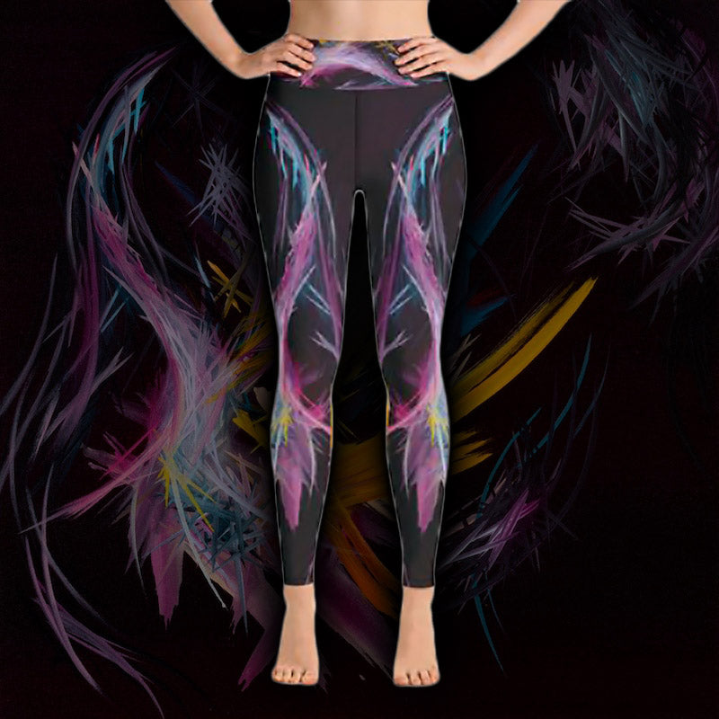 Fractured Realities And Dreams Brought To Light Leggings - Carini Arts