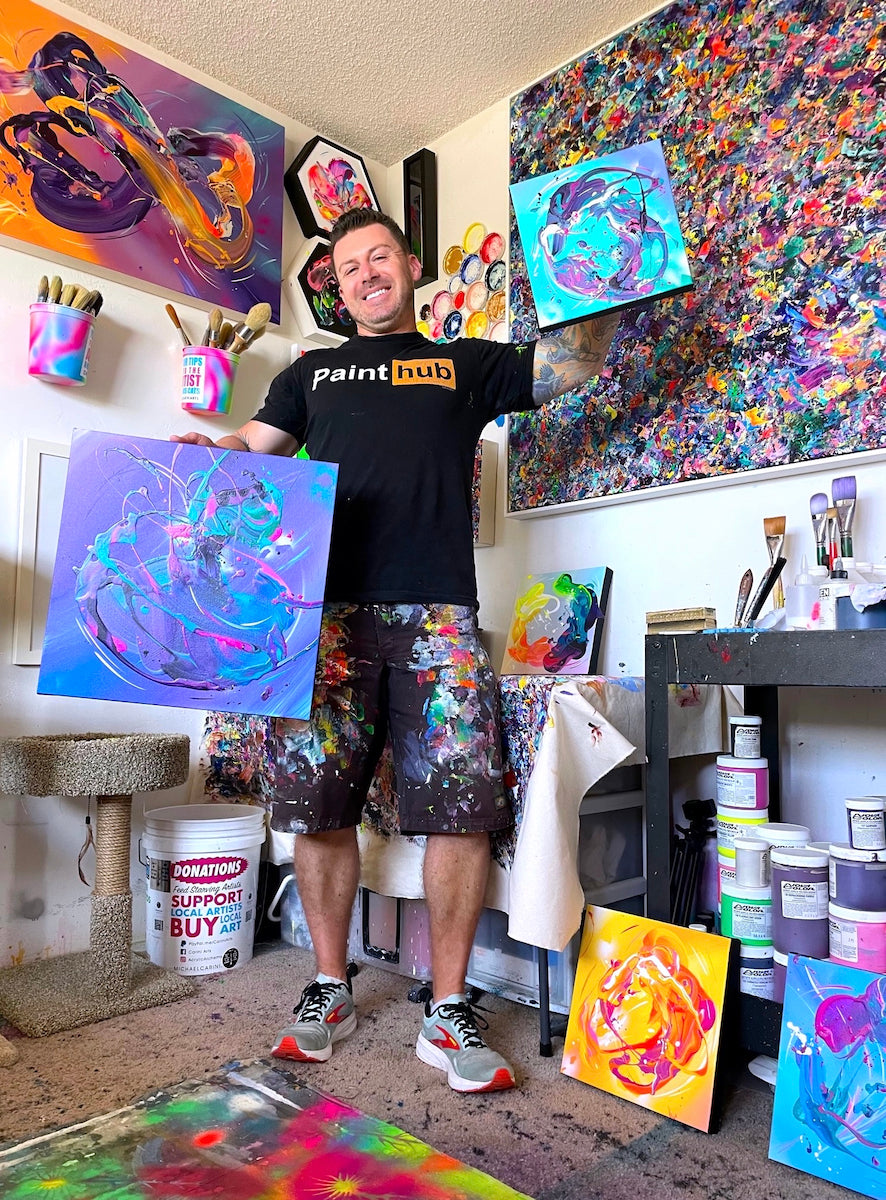 trending contemporary abstract artist Michael Carini of Carini Arts in San Diego, CA