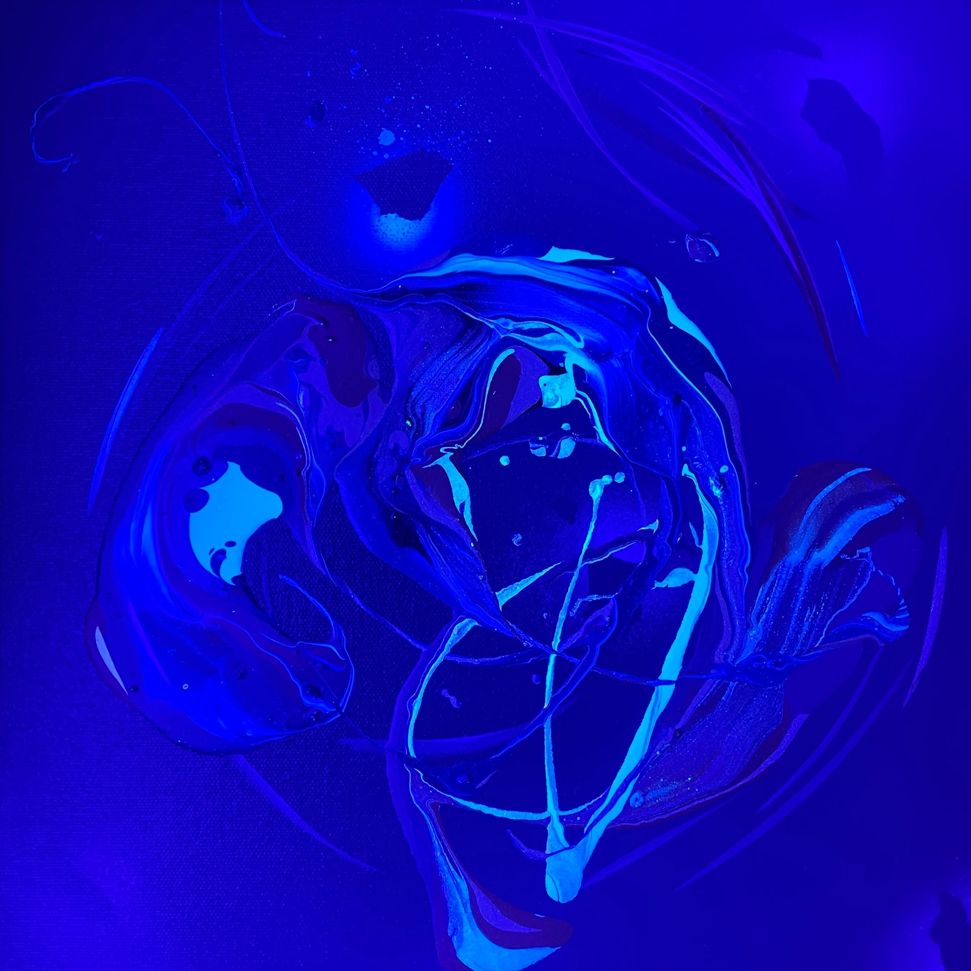 trippy abstract art with blacklight effects
