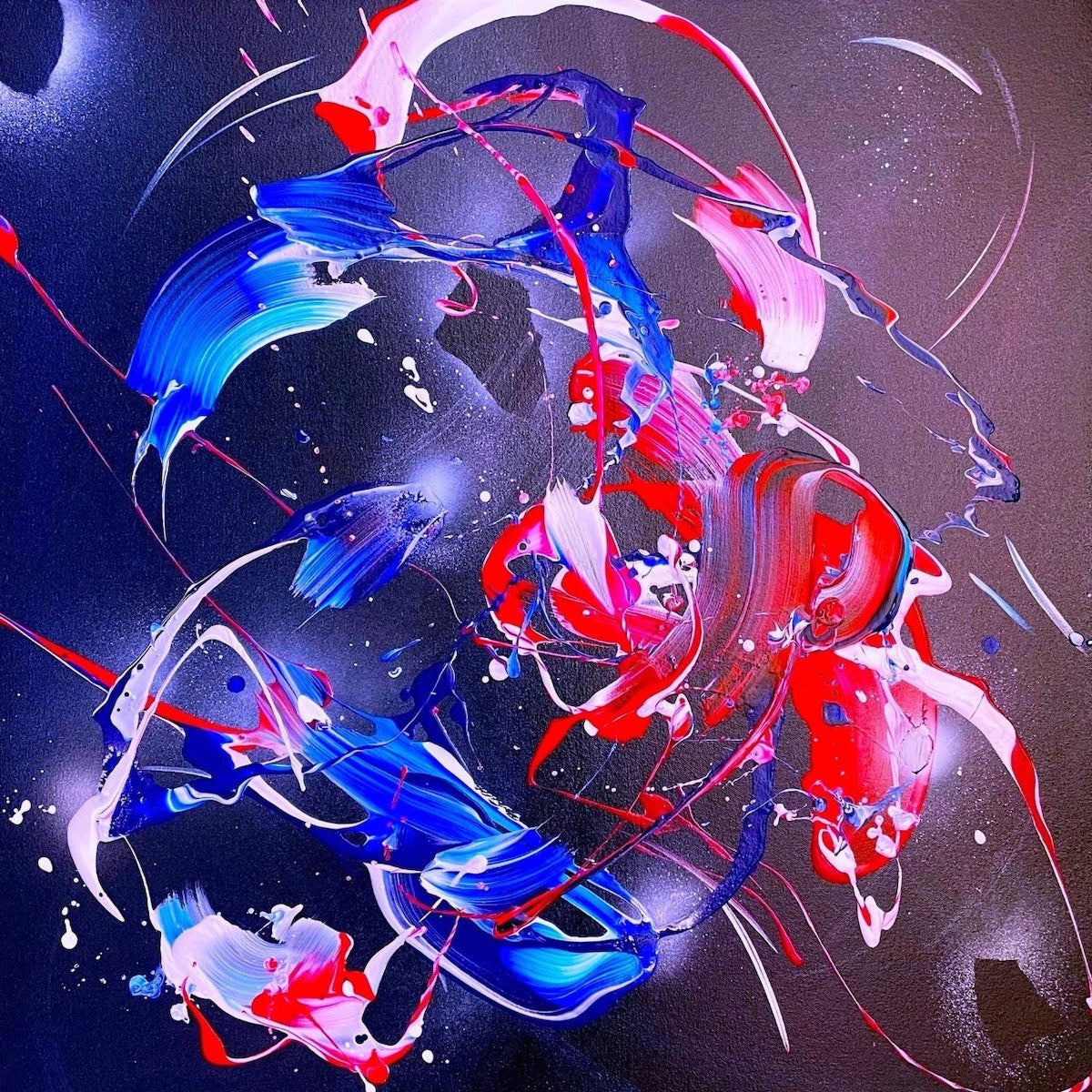 State Of The Union contemporary abstract painting by expressive artist Michael Carini