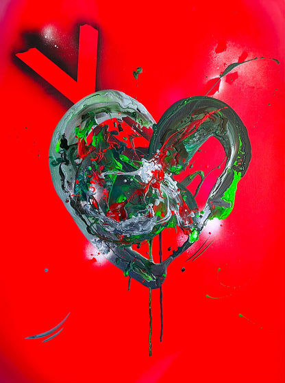Valentine's Day themed art and heart art by abstract artist Michael Carini