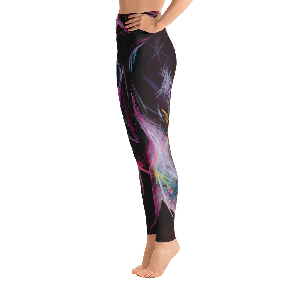 Fractured Realities And Dreams Brought To Light Leggings - Carini Arts